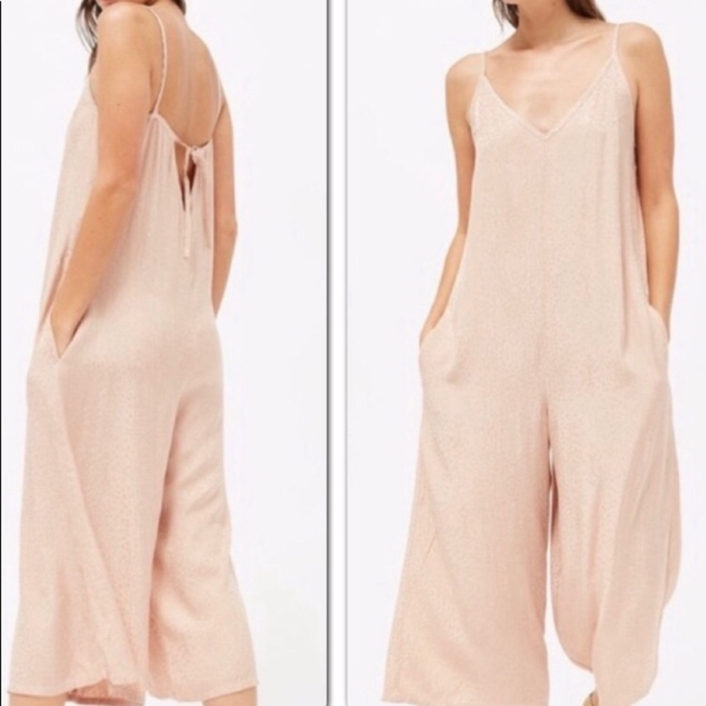 LACAUSA Leopard Pastel Pink Jumpsuit - only worn 1